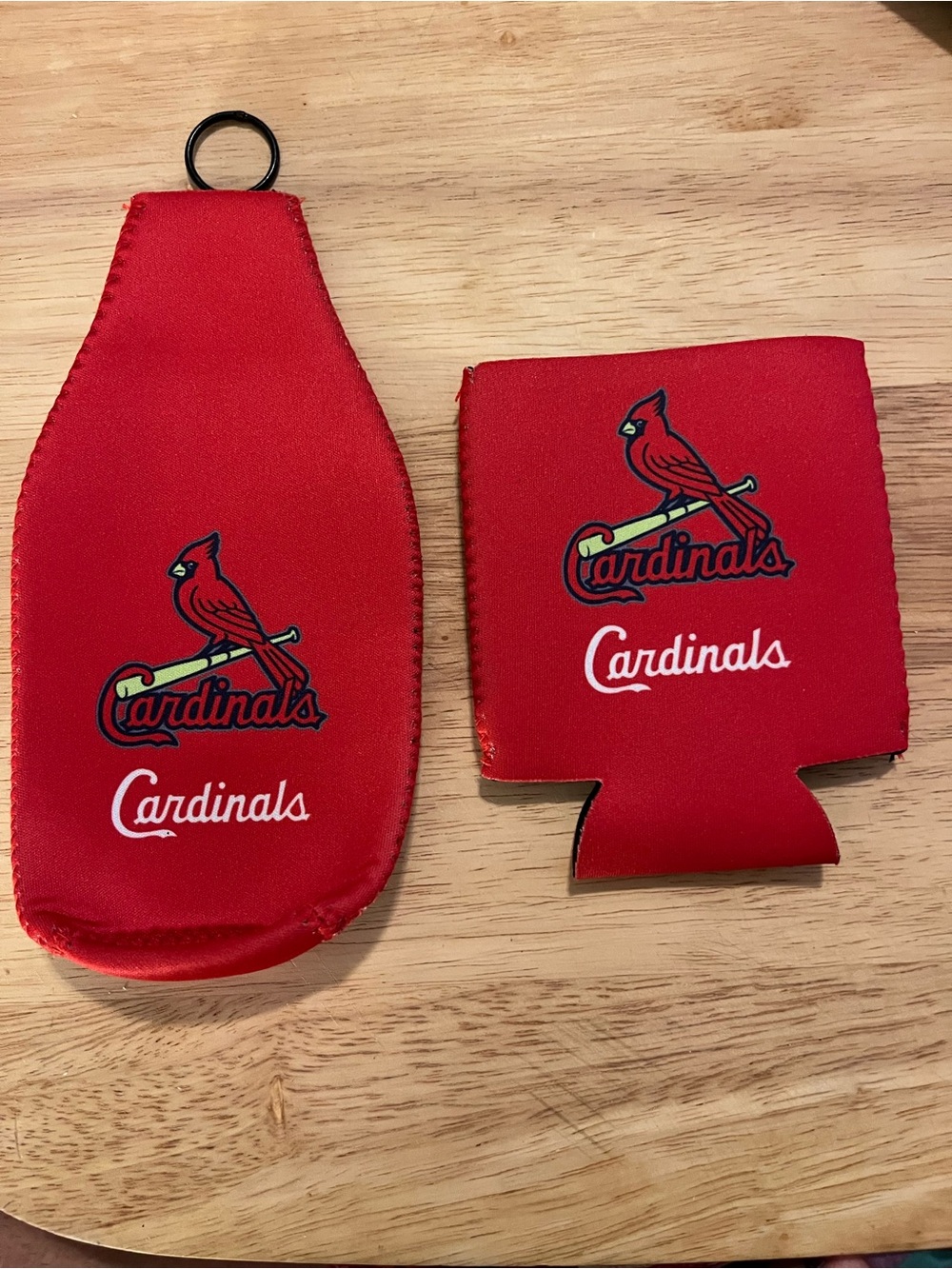 St. Louis Cardinals MLB Red Bottle Holder & Can Koozie Set